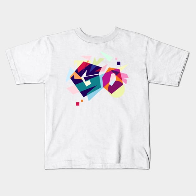 pop art go Kids T-Shirt by AlfinStudio